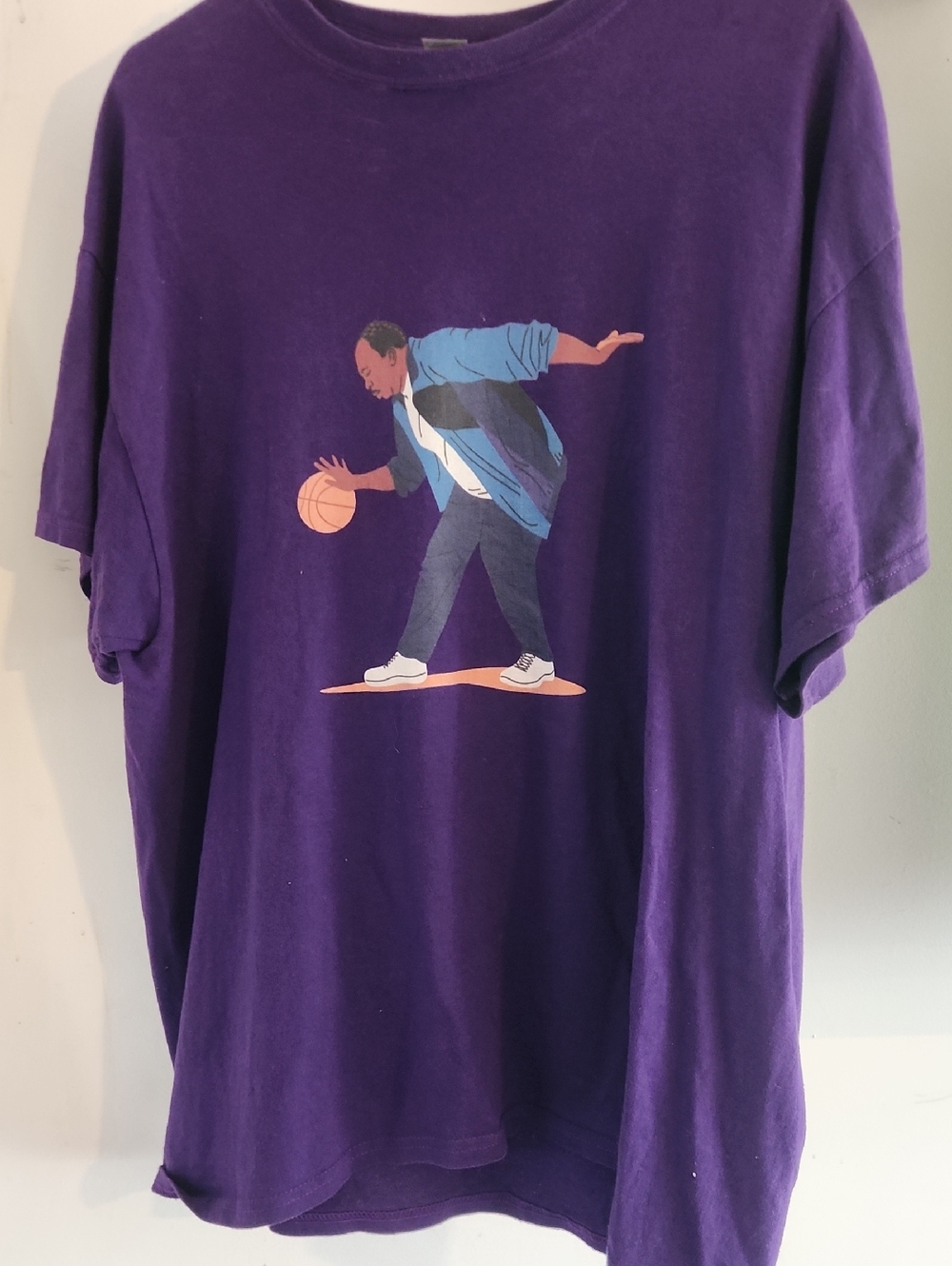 Stanley from The Office XXL T-shirt Gildan Purple Ultra Cotton Crewneck Tee
